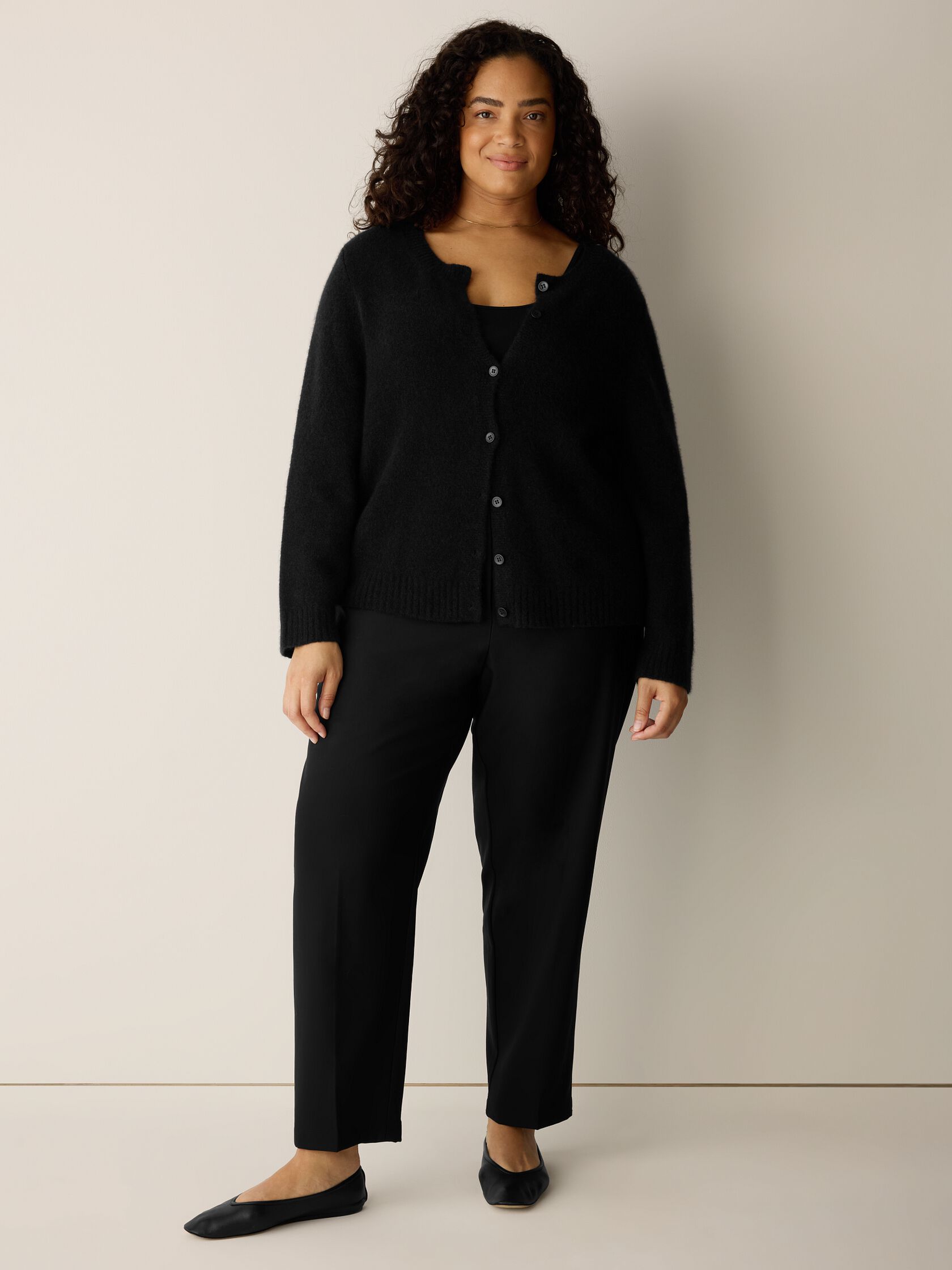Cashmere Silk Bliss Crew Neck Cardigan