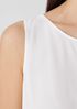 Silk Georgette Crepe Ballet Neck Tank