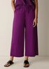 Stretch Organic Cotton Poplin Wide-Leg Pant