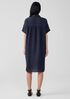 Puckered Organic Linen Classic Collar Dress
