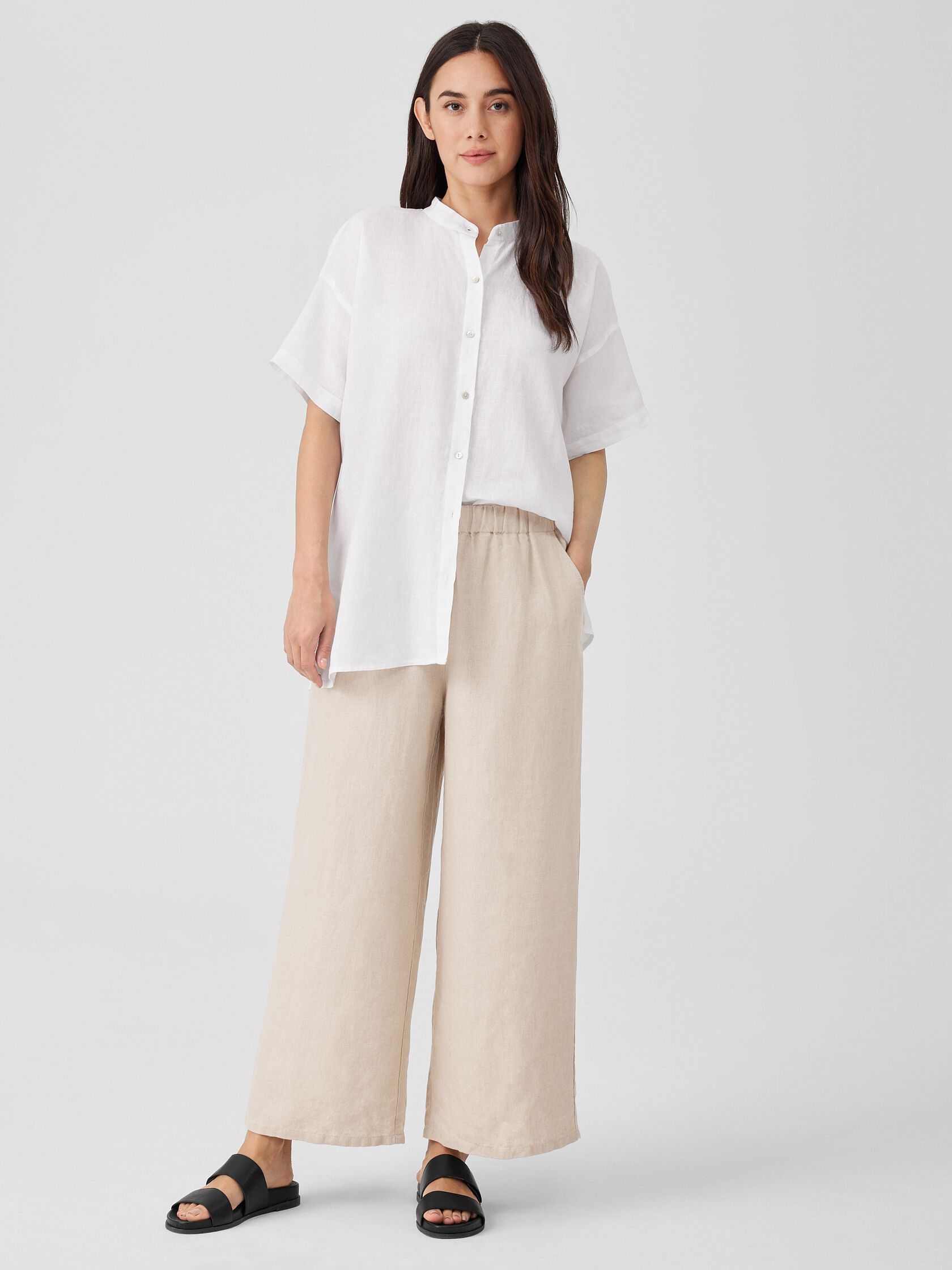 Organic Linen Wide-Leg Pant