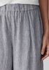 Puckered Organic Linen Stripe Lantern Pant