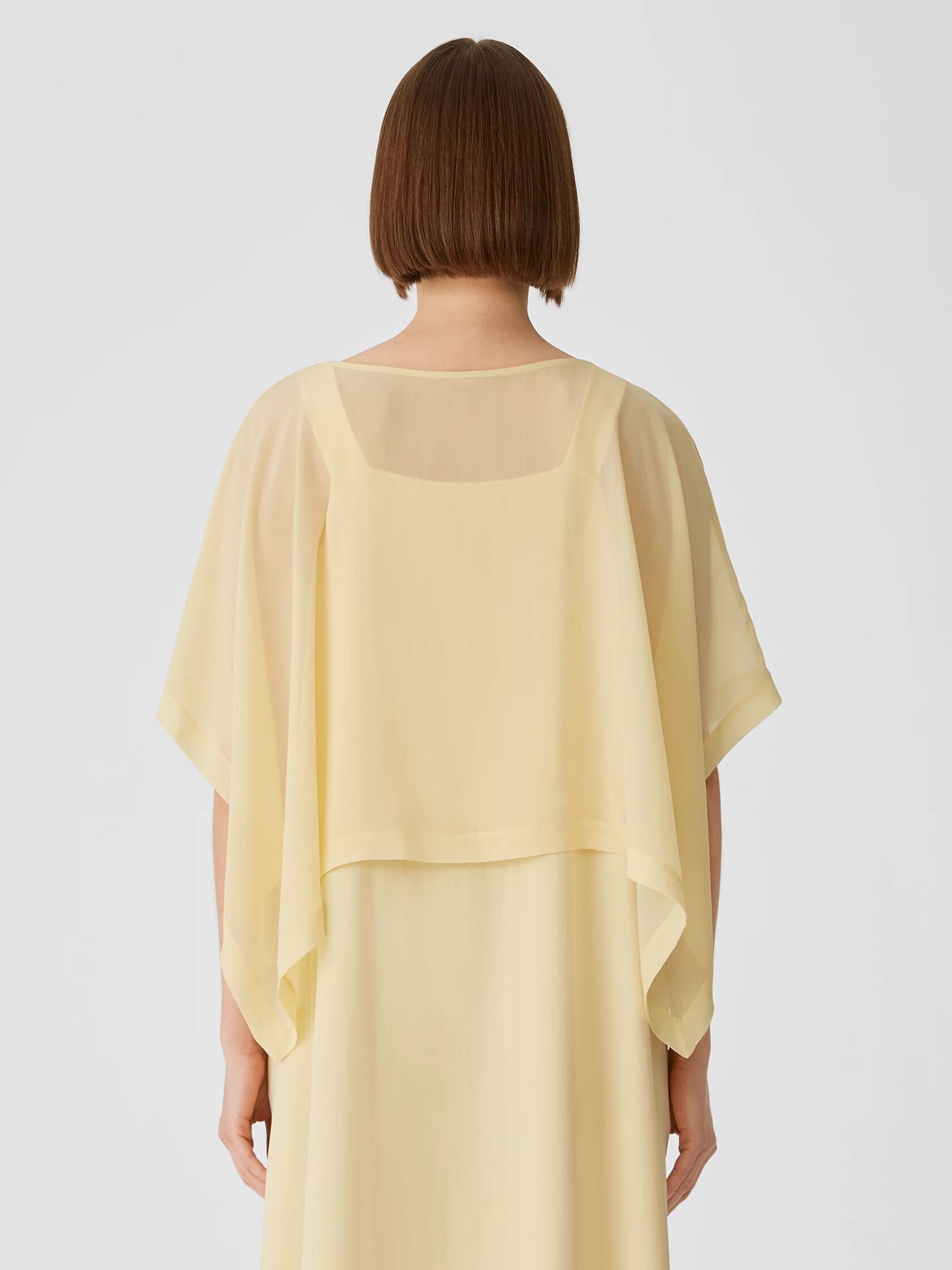 Sheer Silk Georgette Poncho