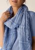 Organic Linen Cotton Squares Scarf