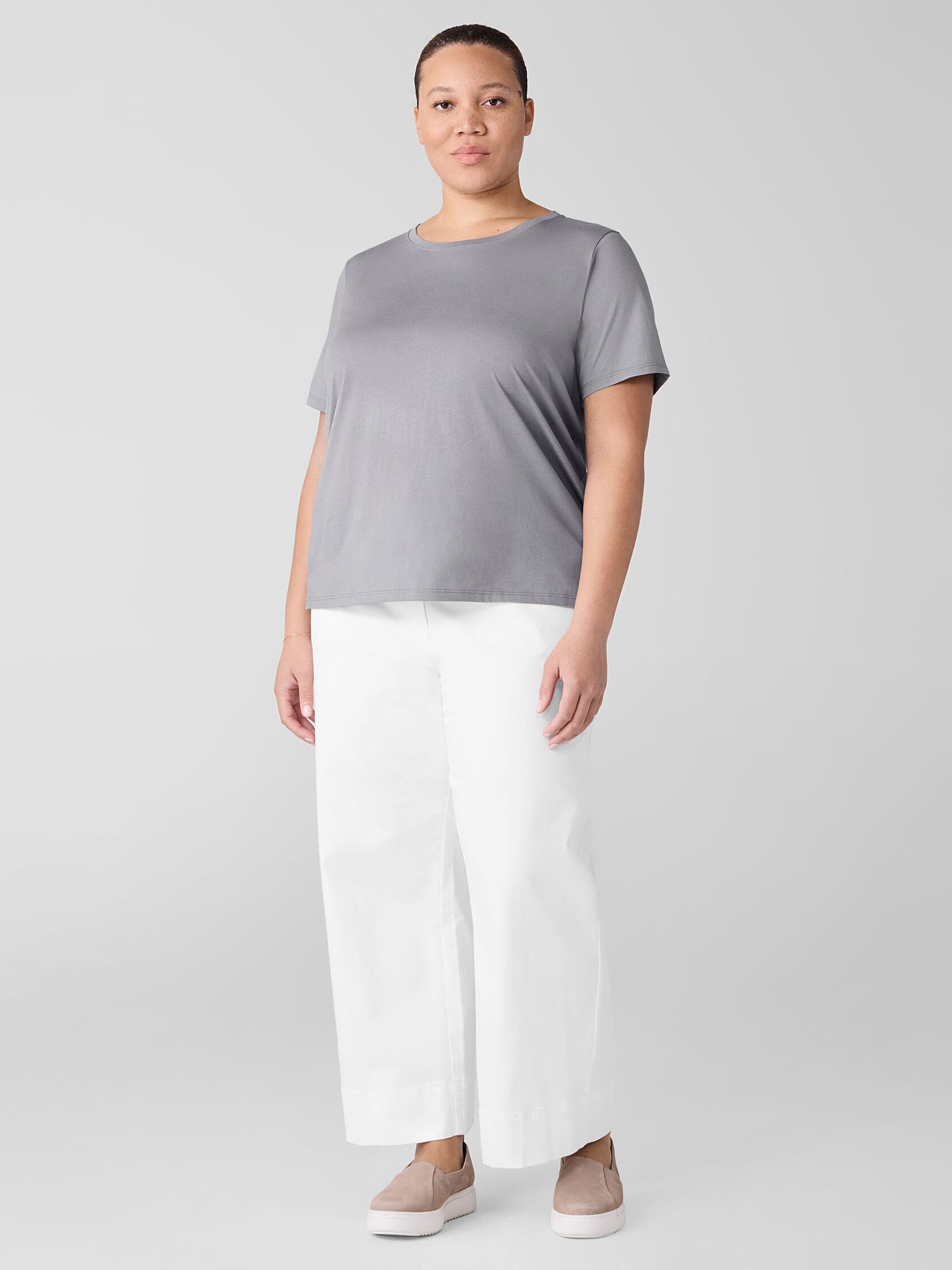 Organic Pima Cotton Jersey Round Neck Tee