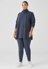 Cozy Brushed Terry Hug Funnel Neck Long Top