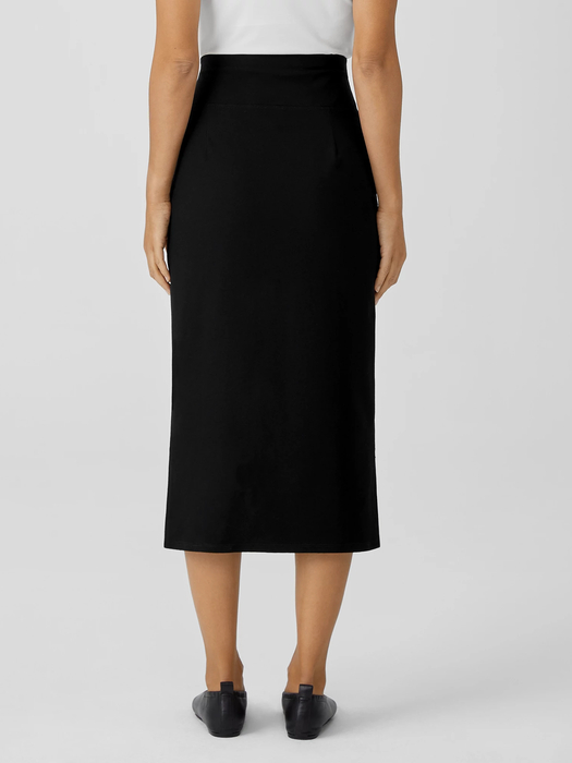 Washable Stretch Crepe Pencil Skirt