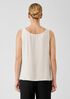 Silk Georgette Crepe V-Neck Top