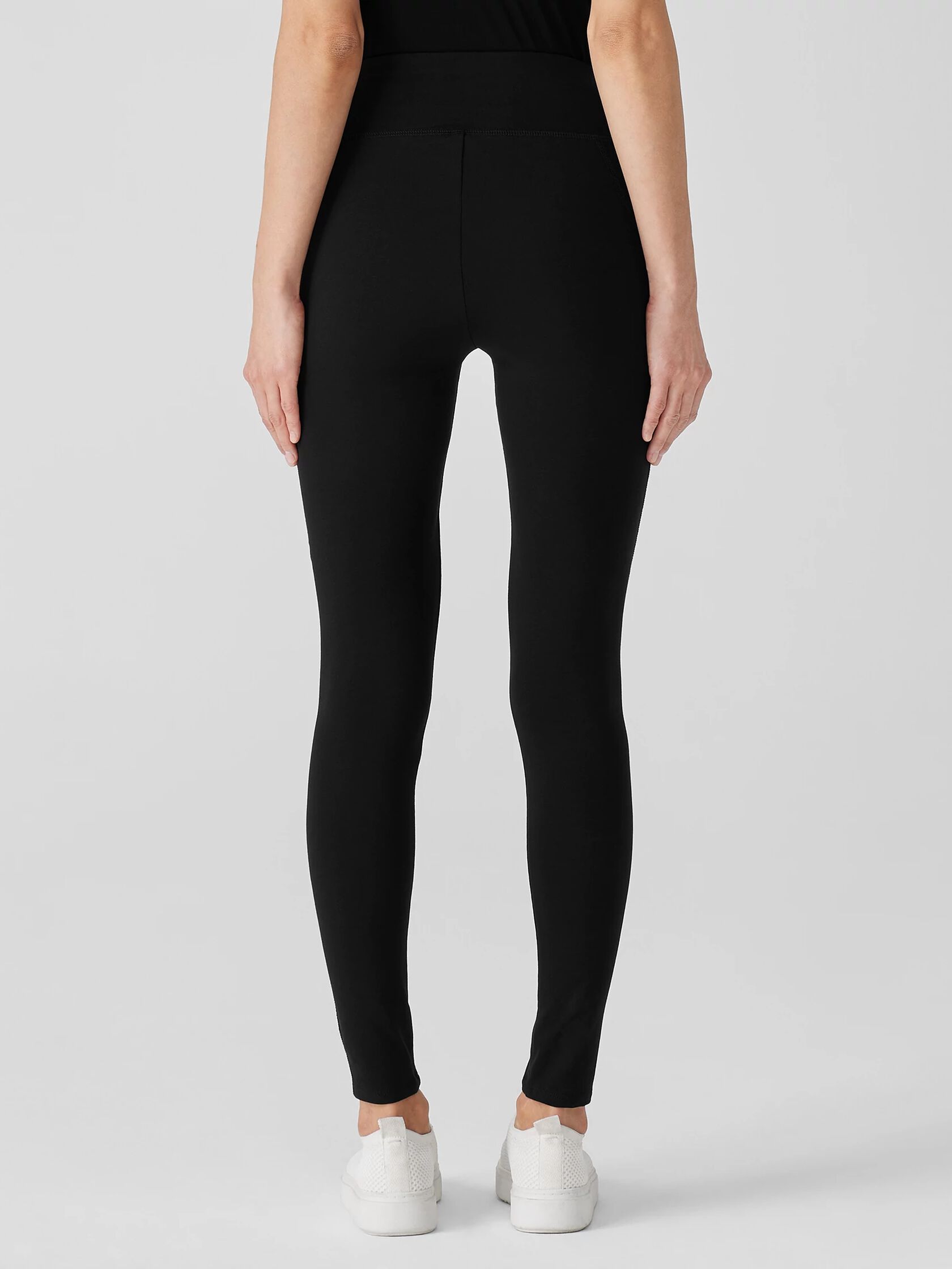 Pima Cotton Stretch Jersey High-Waisted Leggings