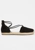 Lace Leather Espadrille