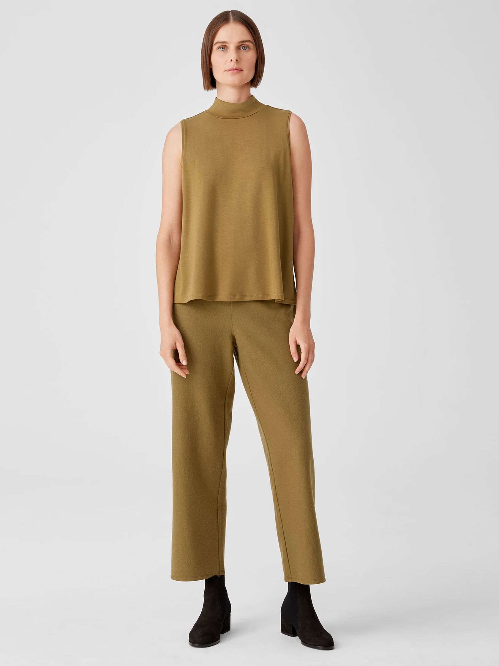 Fine Jersey Mock Neck Tank