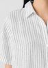 Puckered Organic Linen Short-Sleeve Shirt