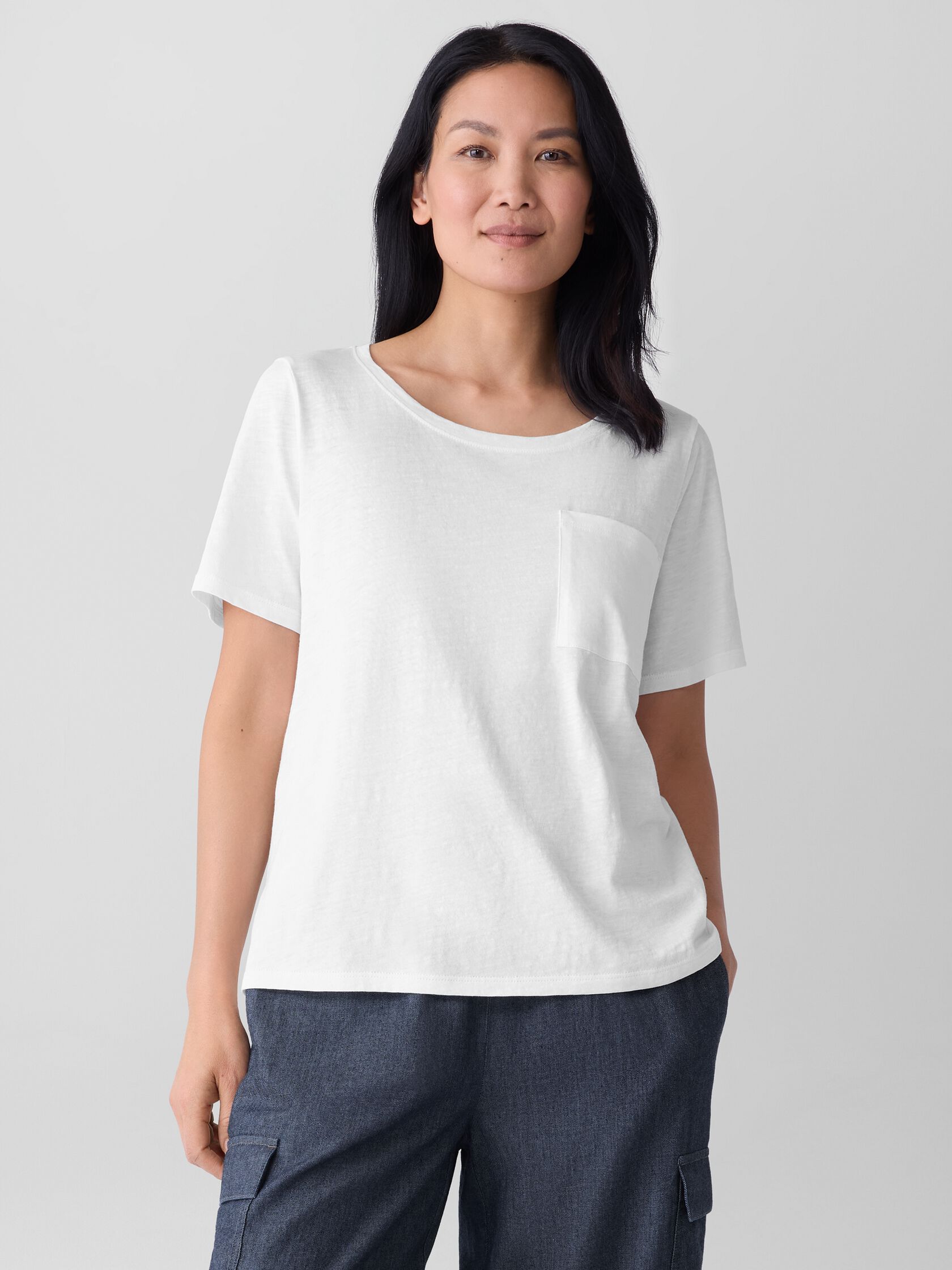 Organic Cotton Slubby Jersey Pocket Tee