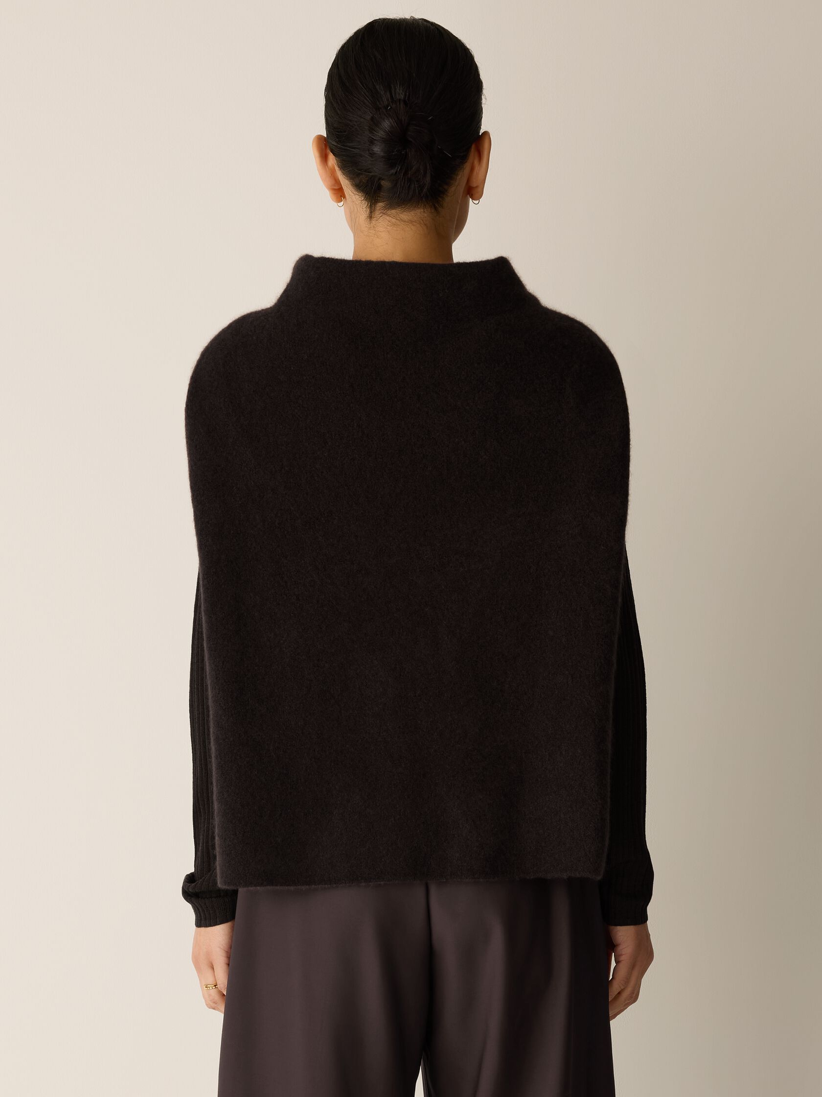 Cashmere Silk Bliss Funnel Neck Poncho