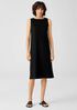 Washable Stretch Crepe Bateau Neck Dress