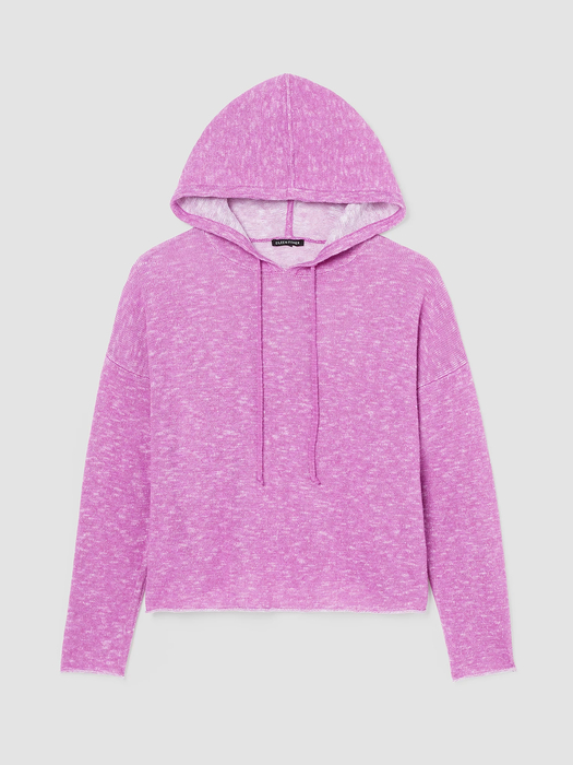 Organic Cotton Linen Slub Hooded Top