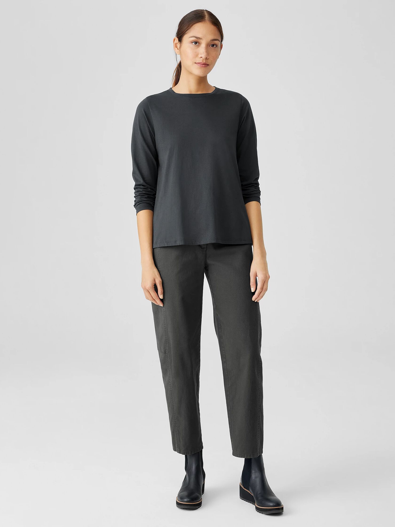 Organic Pima Cotton Jersey Long-Sleeve Tee