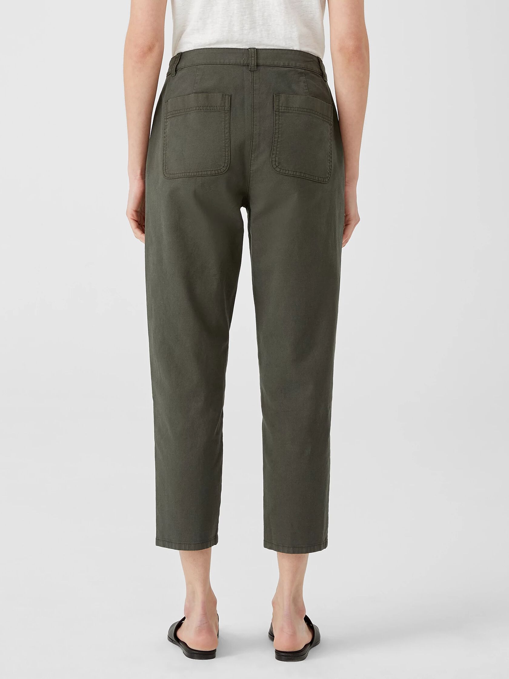 Organic Cotton Hemp Tapered Ankle Pant