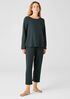 Cozy Organic Cotton Interlock Jewel Neck Top