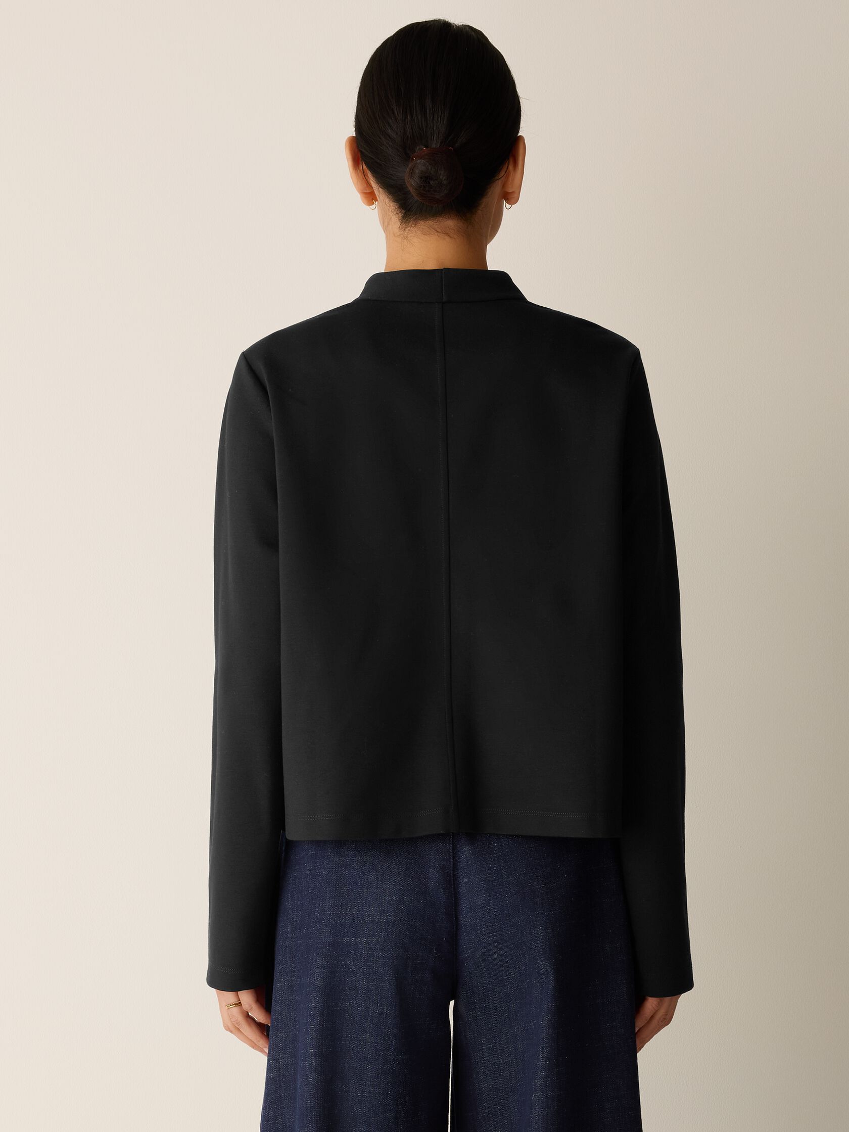 Washable Flex Ponte High Neck Jacket