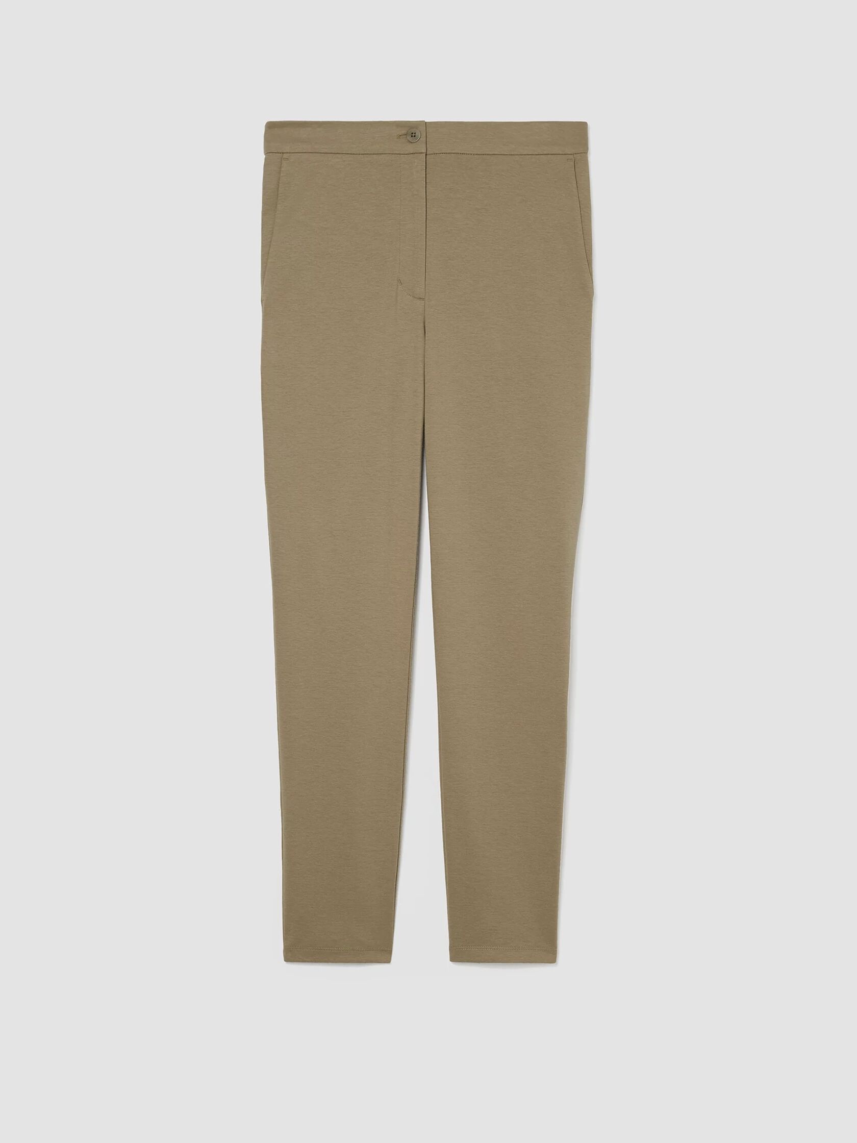 Organic Cotton Ponte Slim Pant