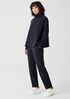 Cozy Brushed Terry Hug Funnel Neck Box-Top
