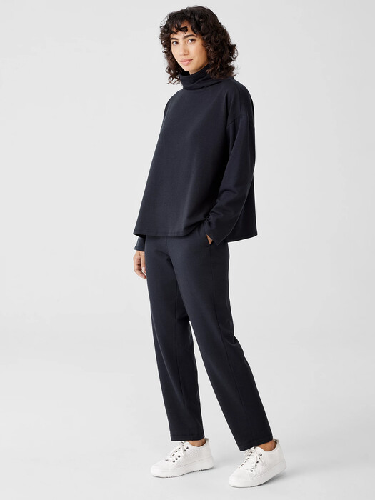 Cozy Brushed Terry Hug Funnel Neck Box-Top