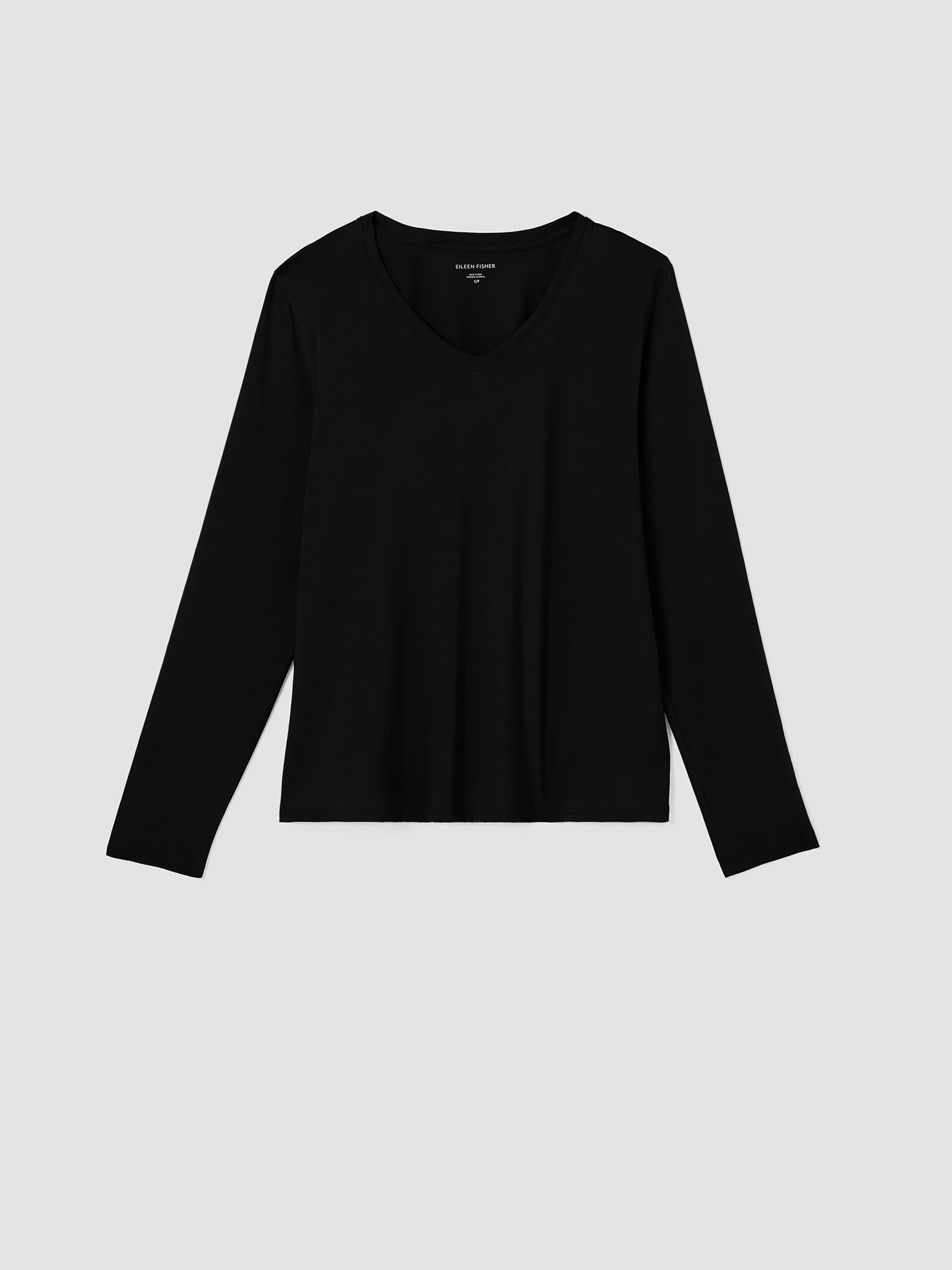 Organic Pima Cotton Jersey V-Neck Top
