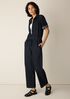 Cotton Indigo Knit Jumpsuit