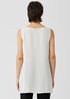 System Silk Georgette Crepe Bateau Neck Shell