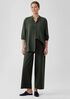 Boiled Wool Jersey Wide-Leg Pant