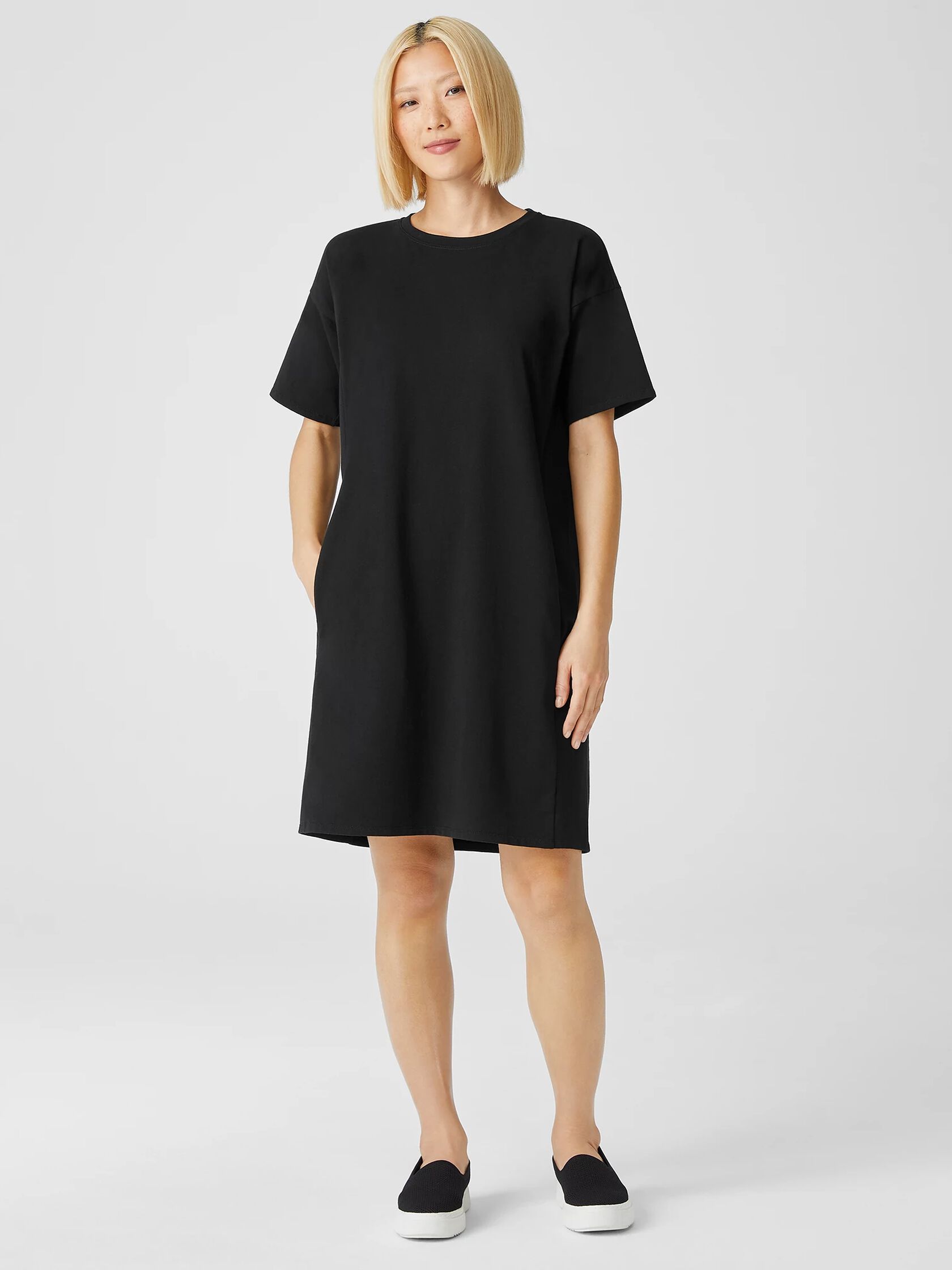 Traceable Cotton Jersey Dress | EILEEN FISHER