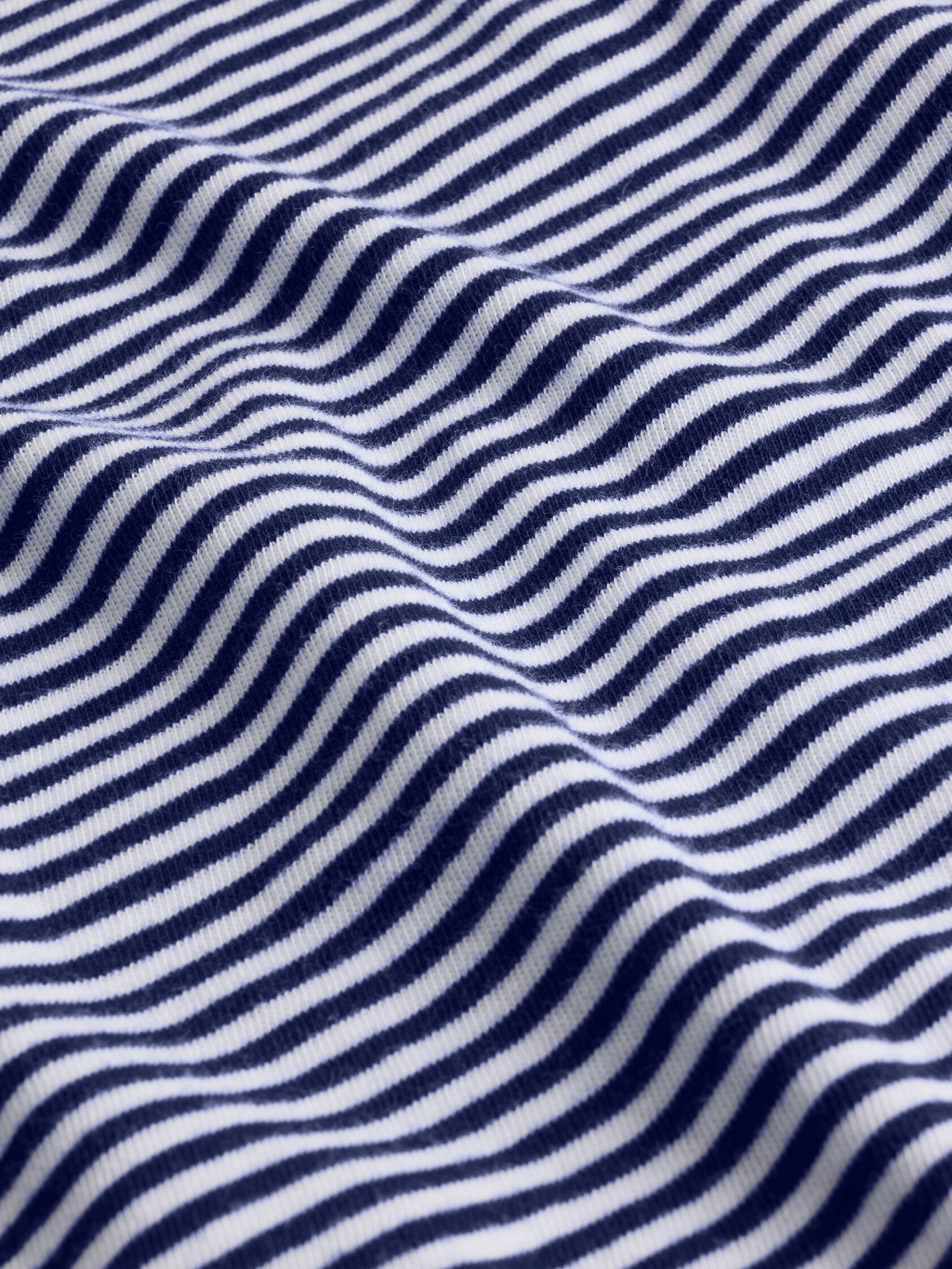 Striped Organic Cotton Slub Bateau Neck Top