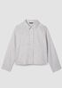 Striped Linen Nylon Sheen Classic Collar Jacket