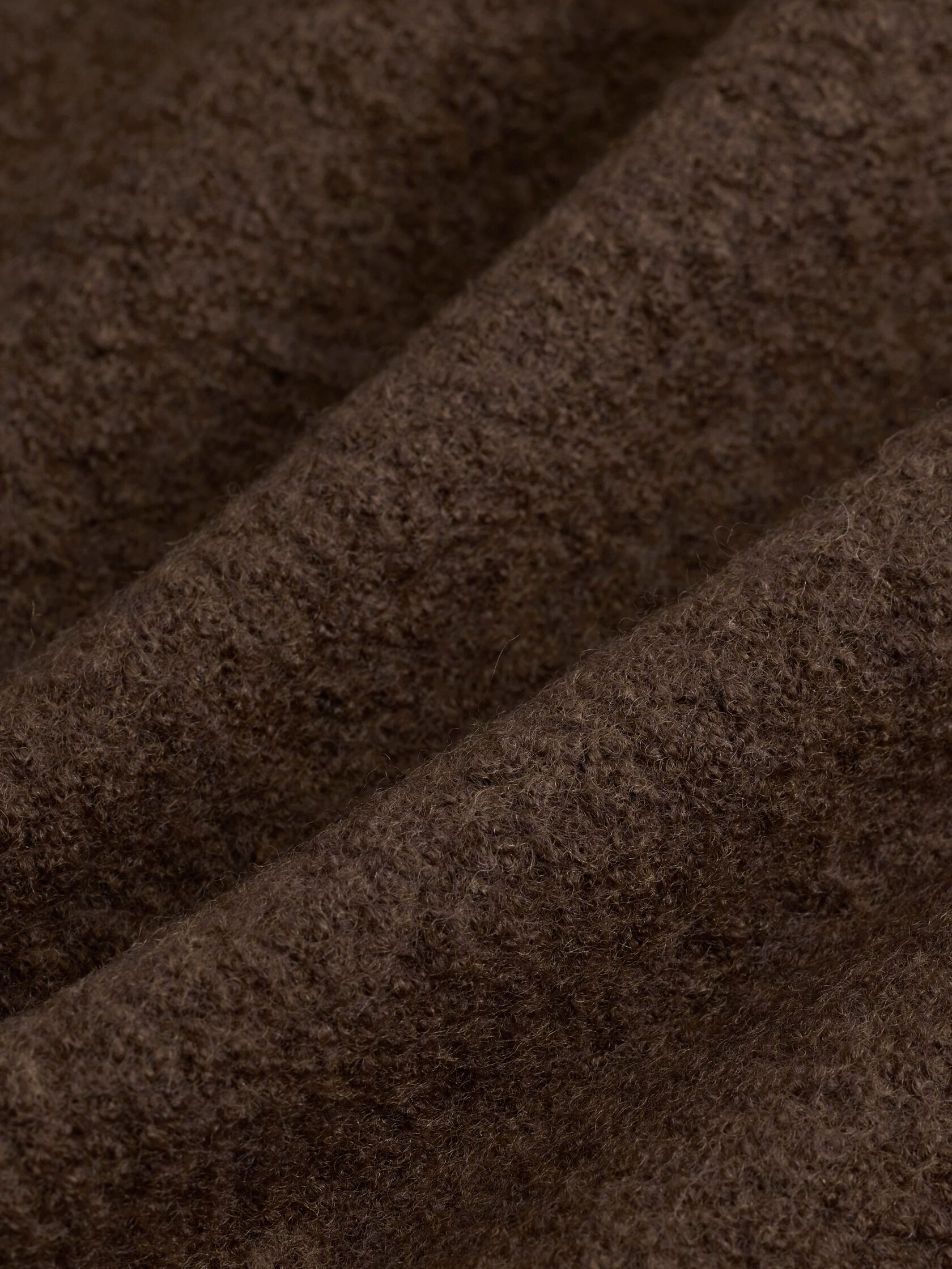 Lightweight Boiled Wool High Collar Jacket in Regenerative Wool