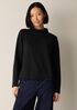 Cozy Brushed Terry Hug Funnel Neck Top