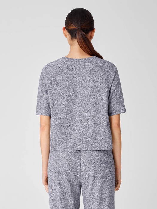 Cotton Hemp Melange Crew Neck Top