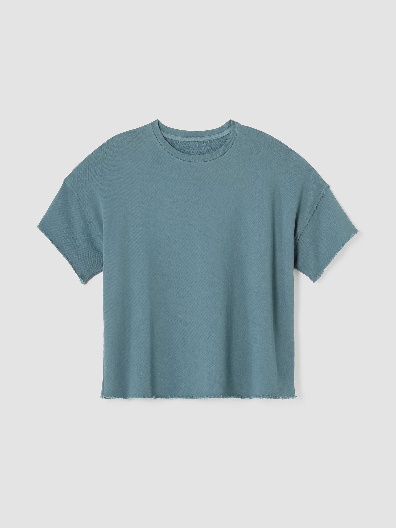 Lightweight Organic Cotton Terry Crew Neck Top