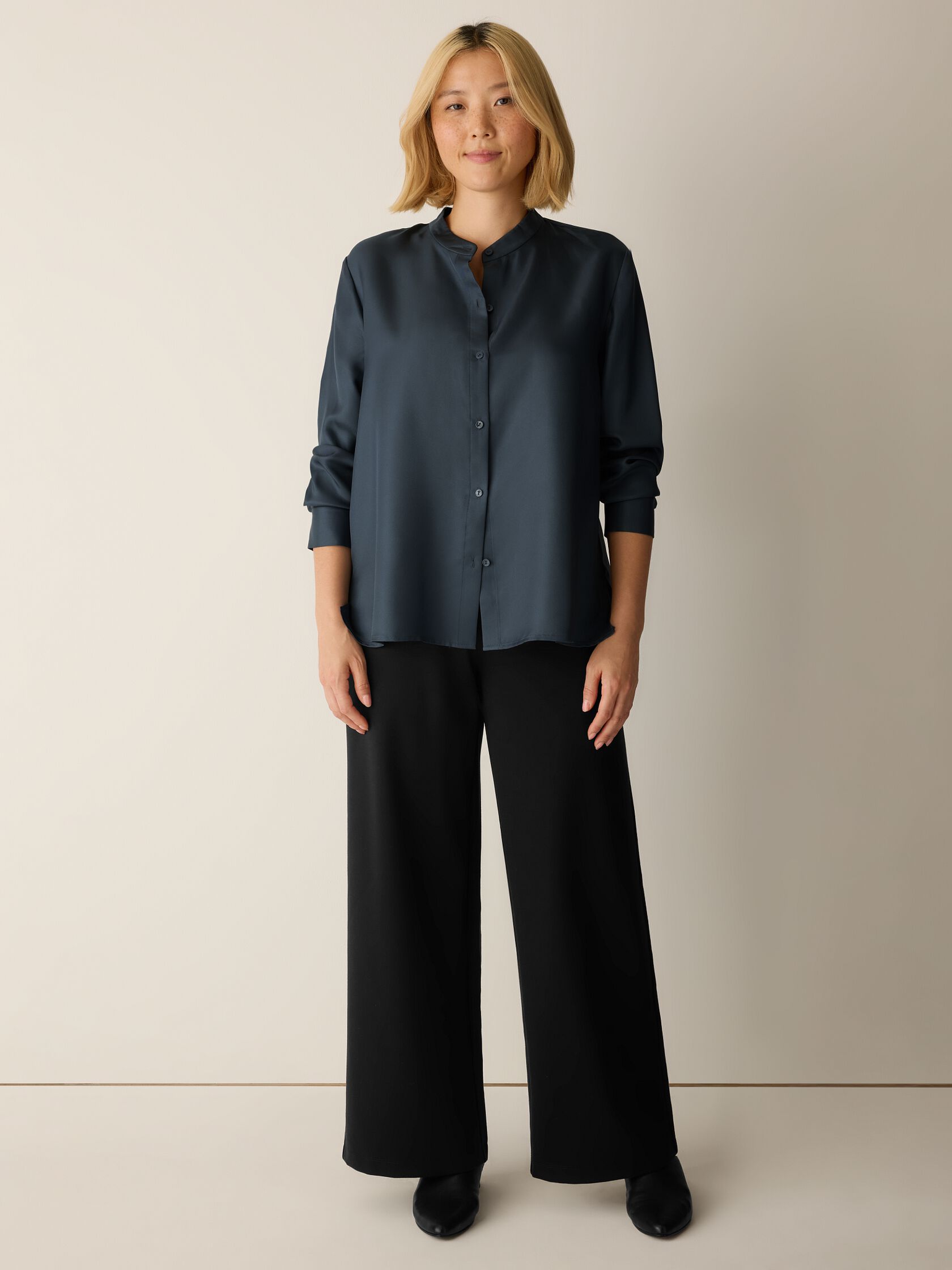 Lightweight Ponte Wide-Leg Pant