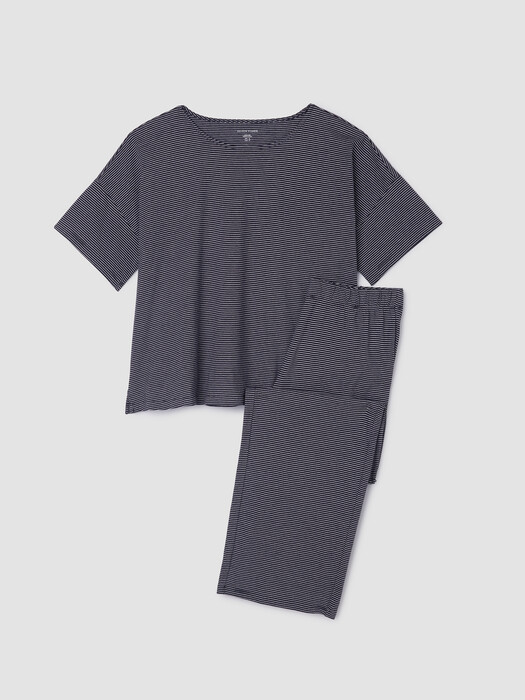 Mini Stripe Organic Cotton Jersey Sleep Set
