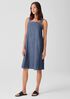 Airy Organic Cotton Twill Square Neck Dress