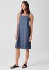 Airy Organic Cotton Twill Square Neck Dress