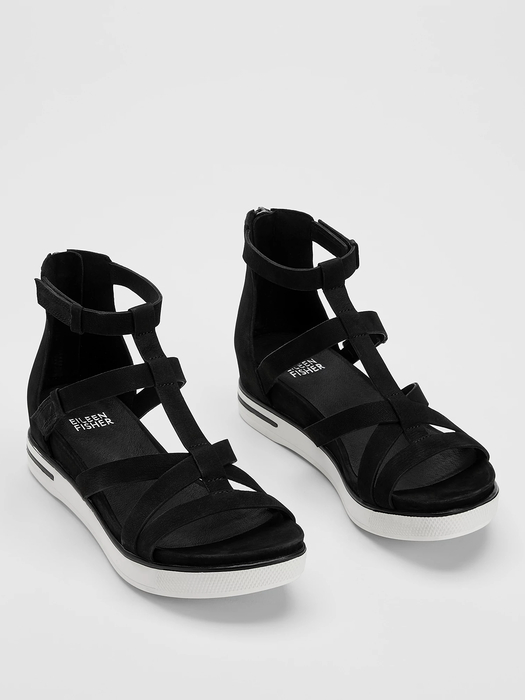 Sola Tumbled Nubuck Leather Sneaker Sandal