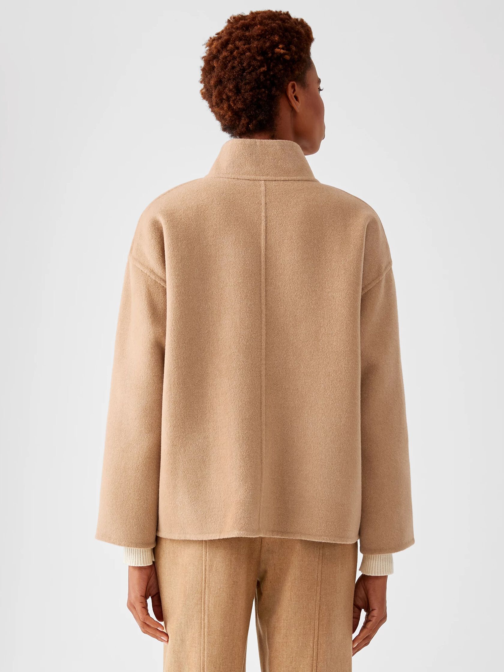 Doubleface Wool Cashmere Boxy Coat