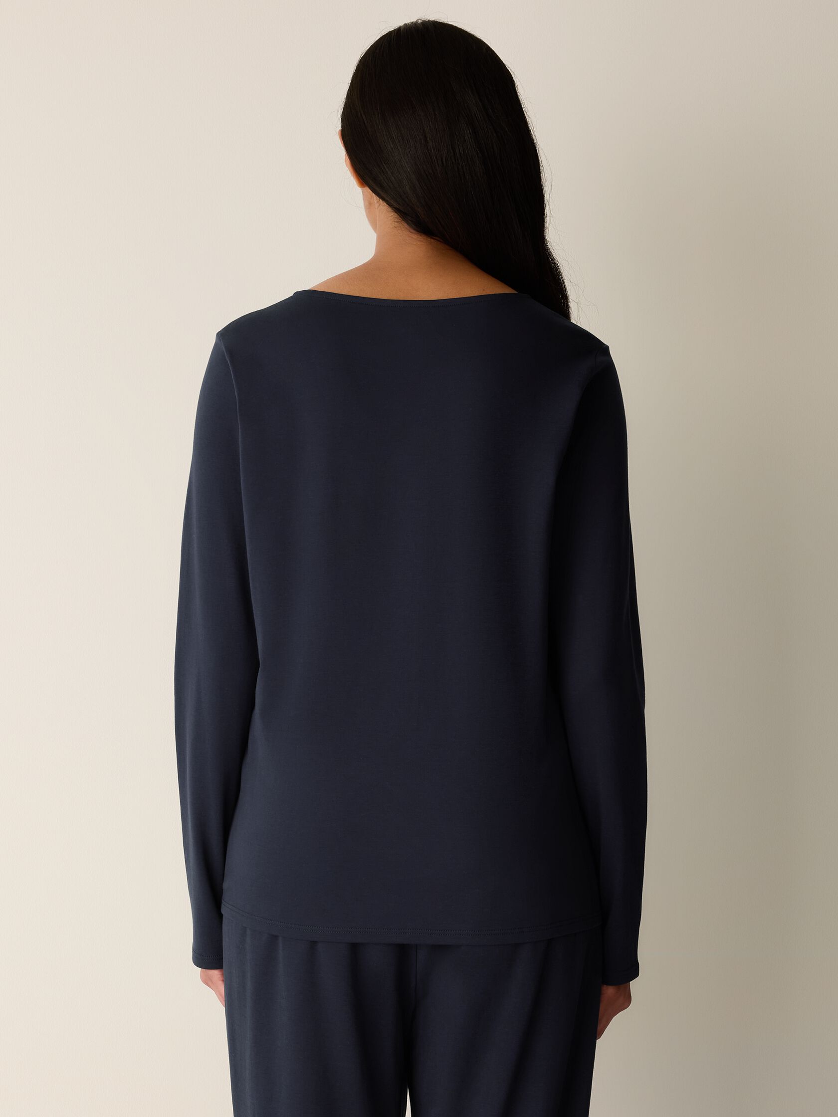 Organic Cotton Interlock Crew Neck Sleep Top