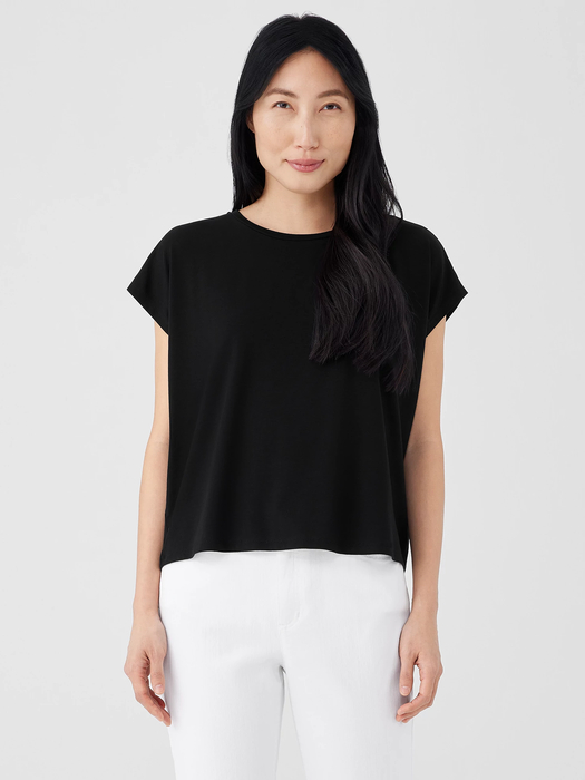 Fine Jersey Square Top | EILEEN FISHER