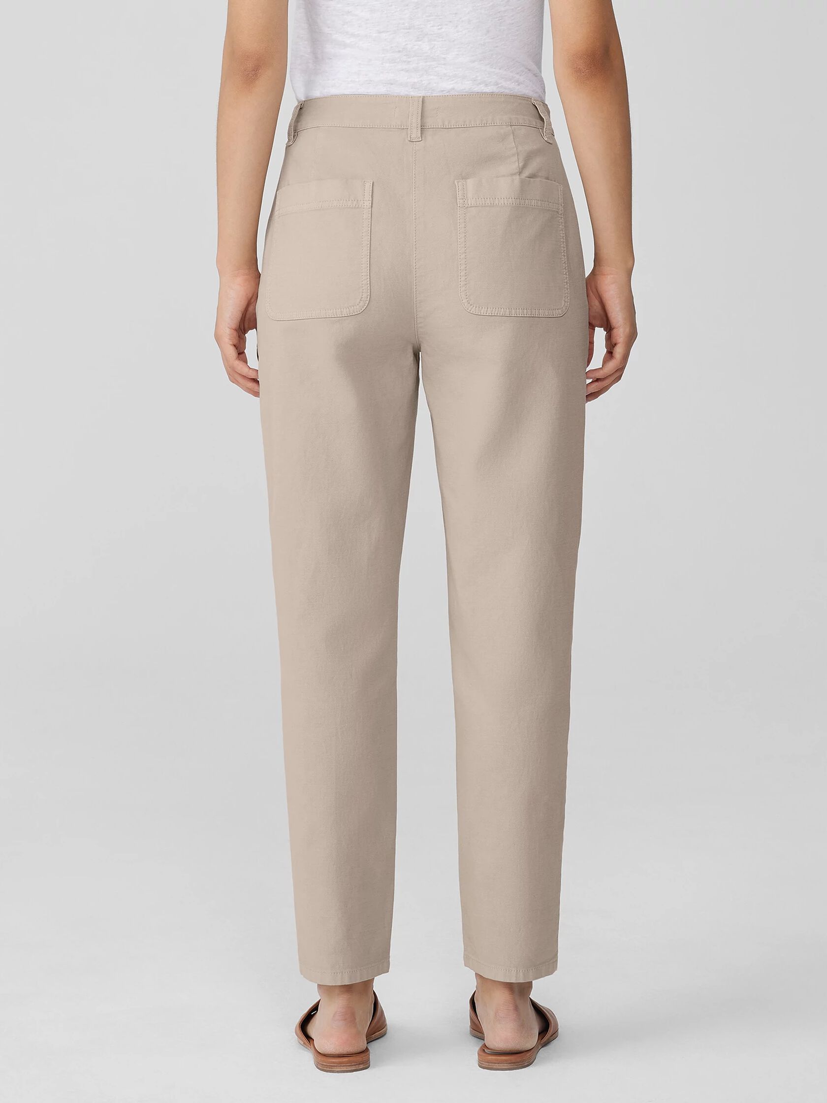 Cotton Hemp Stretch Tapered Pant