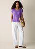 Organic Linen Jersey V-Neck Tee