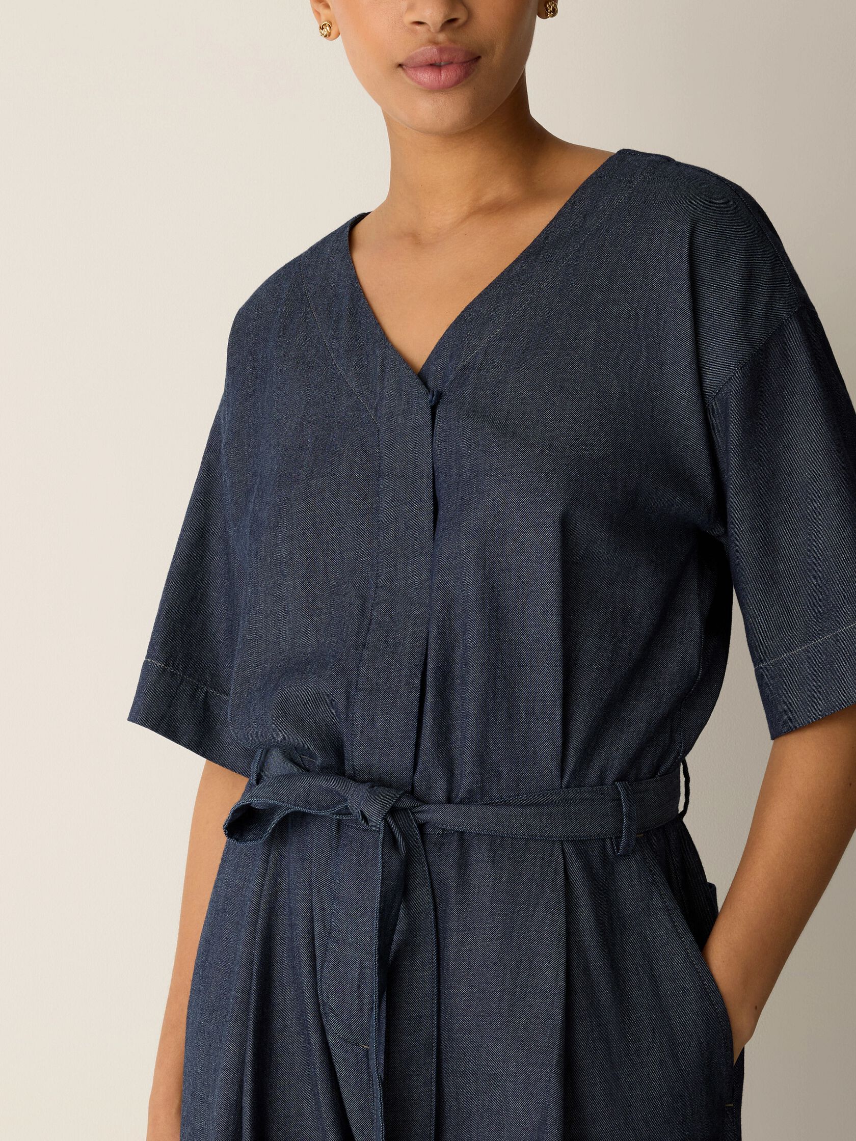 Airy Organic Cotton Twill Jumpsuit