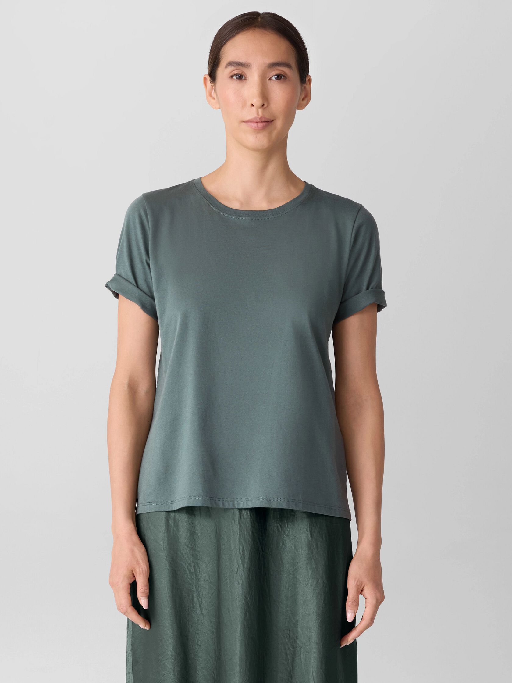 Organic Pima Cotton Jersey Round Neck Tee